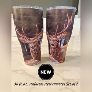 Set of 2 stainless steel tumbler 30 fl.oz each